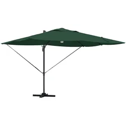vidaXL Großer Grüner Freischwingender Sonnenschirm Grün Polyester, Metall