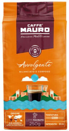 caffeMauro Caffe Mauro - Avvolgente Gemahlener Kaffee 250 G - MaxiCoffee