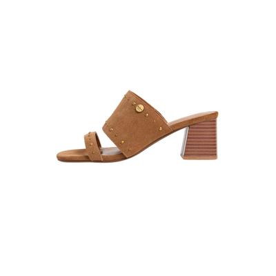 Sandale PEPE JEANS "Sandalen CARISSE STUDS W", Damen, Gr. 28, braun (tobacco braun), 100% Rindsvelours, Schuhe Sandale