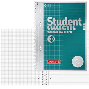 Brunnen Collegeblock Student Premium 1067154, A5, Innenrand, 90 g/m², liniert und kariert
