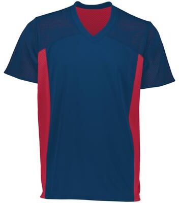 Augusta Sportswear 264 Athletic Reversible Flag Football Jersey T-Shirt in Navy Blue/Scarlet size 2XL   Polyester