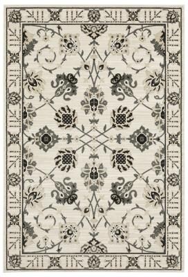 Style Haven Ripley Traditional Floral Grey/ Ivory Mixed Pile Area Rug