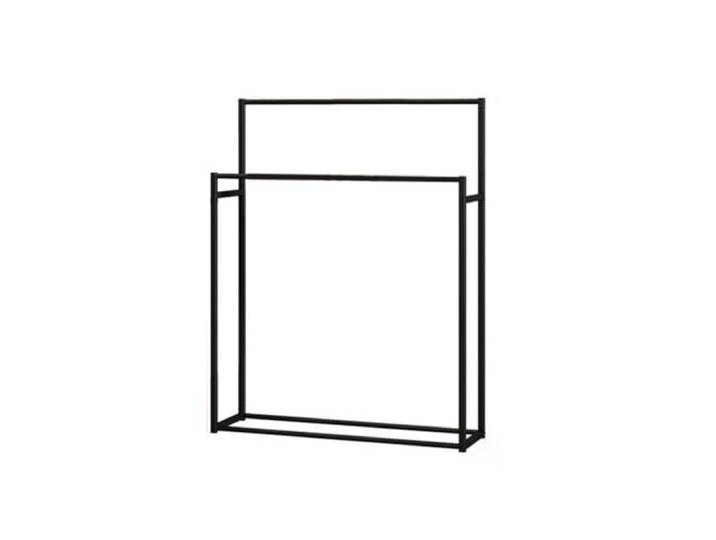 Handtuchhalter Multifunktionaler Stand-Badezimmer-Handtuchhalter, Nachttisch-Kleiderbügel, Handtuchhalter, moderner stehender Pool-Handtuch-Wäscheständer(Schwarz,Klein)
