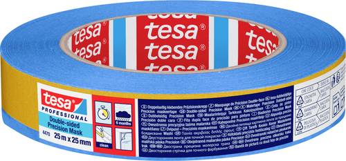 Doppelseitiges Präzisionskrepp tesa Professional 4470 Außen UV PLUS 04470-00001-00 Farbe blau Rollenbreite 25 mm Roll