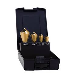 Exact 05446 Querlochsenker-Set 5 mm, 10 mm, 15 mm, 20 mm HSS-E TiN Zylinderschaft 1 Set