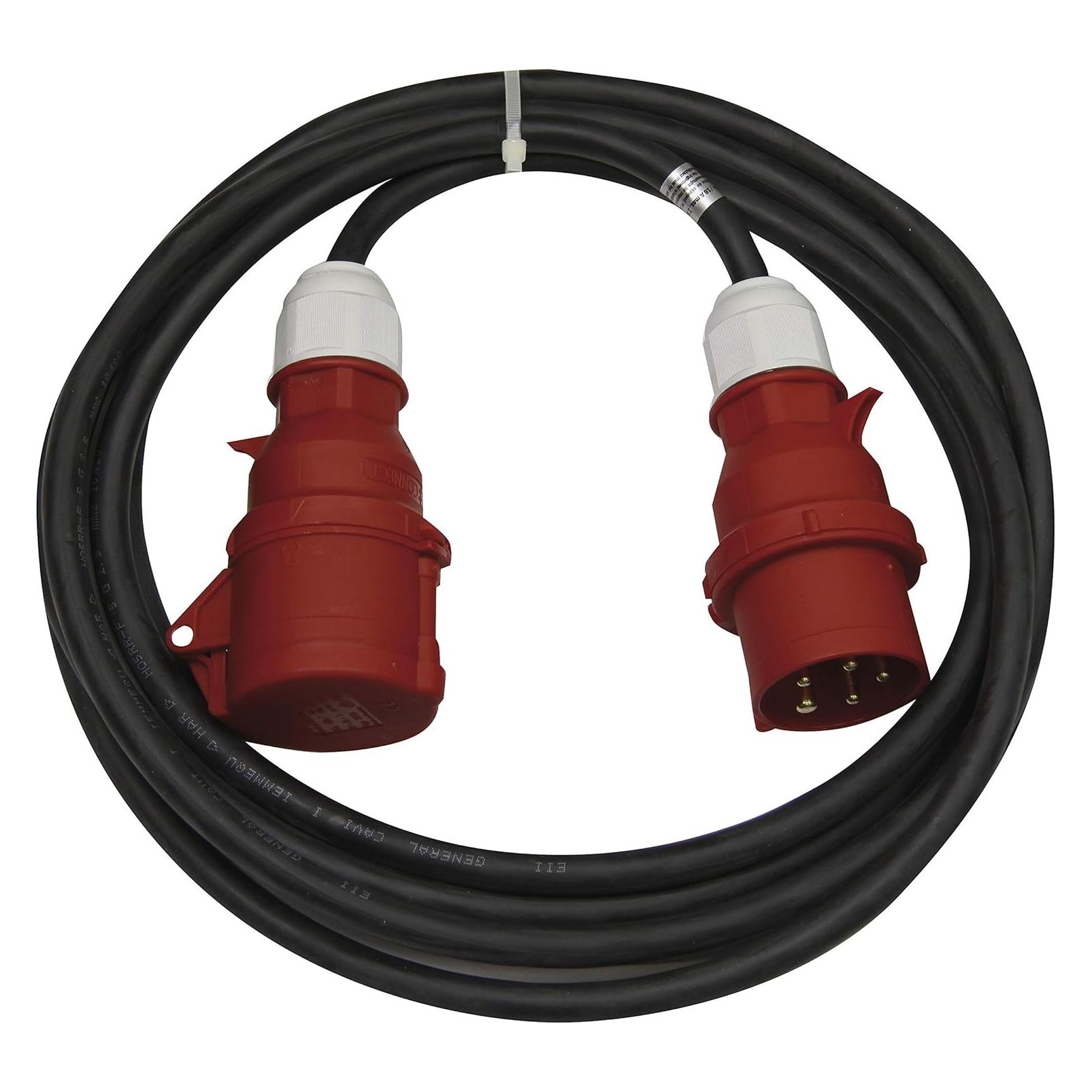 Emos 3 fázový venkovní prodlužovací kabel PM0904 - 20m / 1 zásuvka / černý / guma / 400 V / 2,5 mm2 (20 m, CEE 7/3) (32922166)