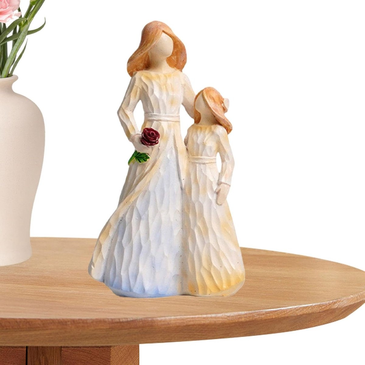Luxe Familie Beeldjes Sculptuur Ouders en Kinderen voor Huisdecoratie, Hoogte: 13 cm, Meerkleurig