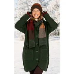 Woll-Jacke in dunkelgrün in Größe 38 von DW-Shop, Dunkelgrün, 38