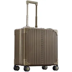 Aleon Rollenkoffer Deluxe, Aluminium, Bronze, Koffer, Bronze