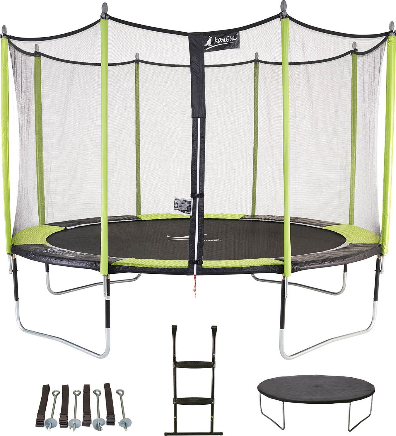 Trampolin Ø 360cm + Netz + Leiter + Abdeckung + Verankerungsset - JUMPI 360
