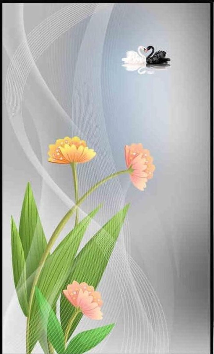Raamfolie Inkijkbescherming Oranje Groen - Decoratieve Privacy Folie - 45 x 120 cm
