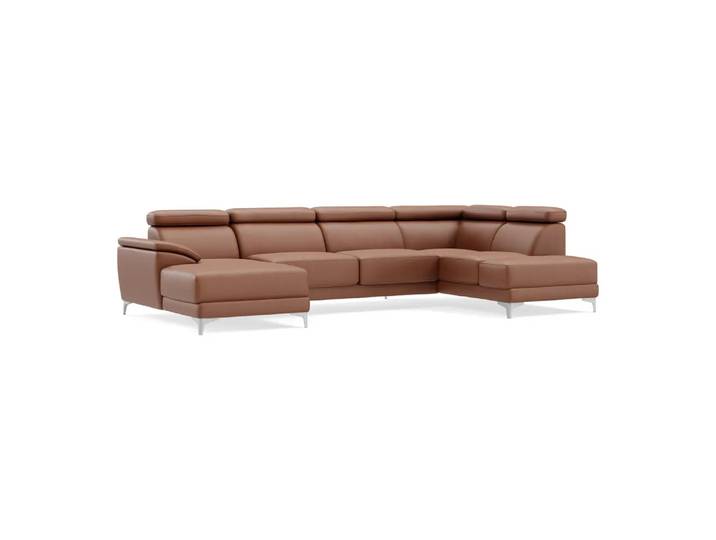 Ecksofa Lynn 2.0, Johann Jakob, kat. j, mercury brandy, Leder