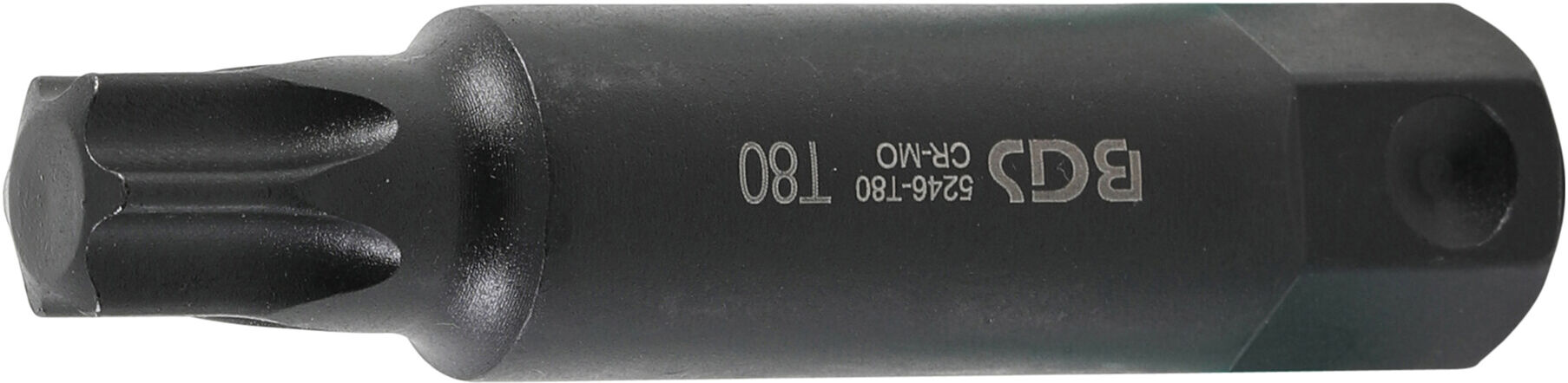 BGS Bit 5246-T80, Länge 100 mm, Antrieb Außensechskant 22 mm, T-Profil (für TX) T80 ; BGS technic)