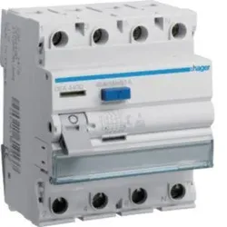 Hager CEA440D Fehlerstromschutzschalter 4 polig 6kA 40A 100mA Typ A