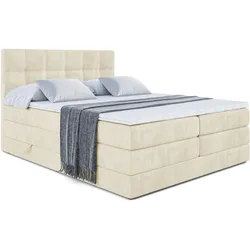 BOXSPRINGBETT MARCE KING - 140x200 - H3/H4 - Beige