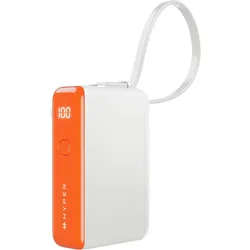 Targus Hyper HyperJuice Flex 10K 30W Power Bank - Orange (10000 mAh, 30 W, 37 Wh), Powerbank, Weiss, Orange