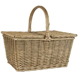 IB Laursen Picknickkorb mit Deckel und Henkel, 43 x 30 x 42 cm
