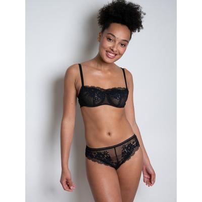 Brasilslip PASSIONATA "NINA", Damen, Gr. 36, Mikrofaser,Spitze, schwarz, Mikrofaser;Spitze, Obermaterial: 83% Polyamid, 17% Elasthan, Unterhosen
