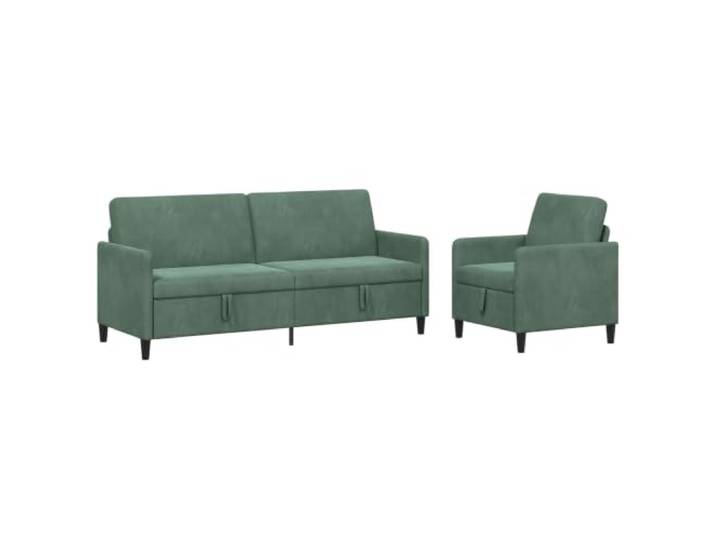 Todiikf Sofagarnitur mit Stauraum 2-teilig Meergrün Polstersofa Set Komfortables Couchset fürs Wohnzimmer mit klappbarem Sitzstauraum, abnehmbarem Bezug und stabilen Kunststofffüßen.