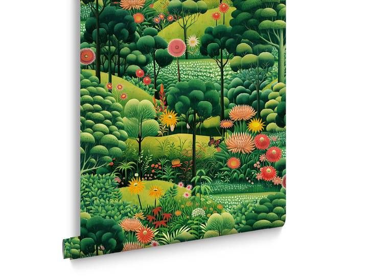 Graham & Brown Vliestapete Arley Garten 1000x52cm, Grün, Papier, Kunststoff, Baum/Pflanze/Natur, Rechteckig, 52x1000 cm, Tapeten & Wandverkleidungen, Vliestapeten
