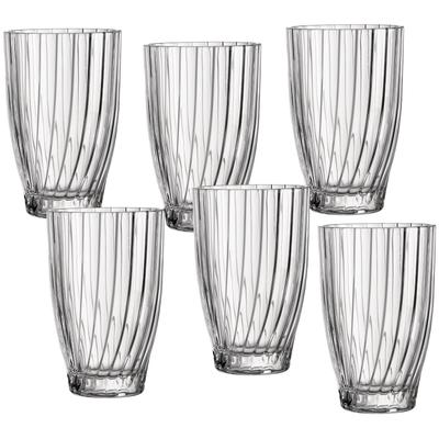 Gläser-Set RITZENHOFF & BREKER "Samba", transparent, B:8,5cm H:12cm Ø:8,5cm, Glas, Trinkgefäße, je 350 ml