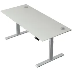 Kerkmann Steh-Sitztisch »Move 2 Plus« 180 x 80 cm - Gestell silberfarben grau, 180x127x80 cm