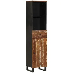 vidaXL Badschrank 38x33x160 cm Altholz Massivholz