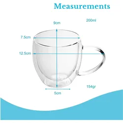 Intirilife, Tasse, 4x Thermo Glas in 200 - 300ml (250 ml, 4x)