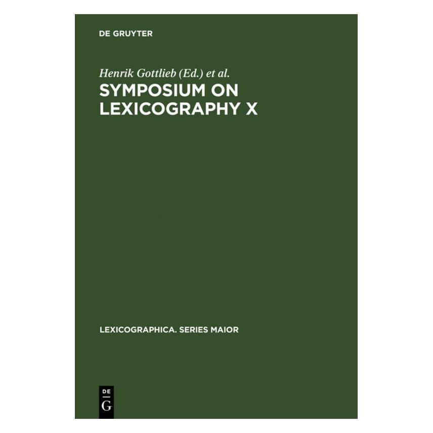 De Gruyter Symposium on Lexicography X (Englisch, Hardcover) (67825637)