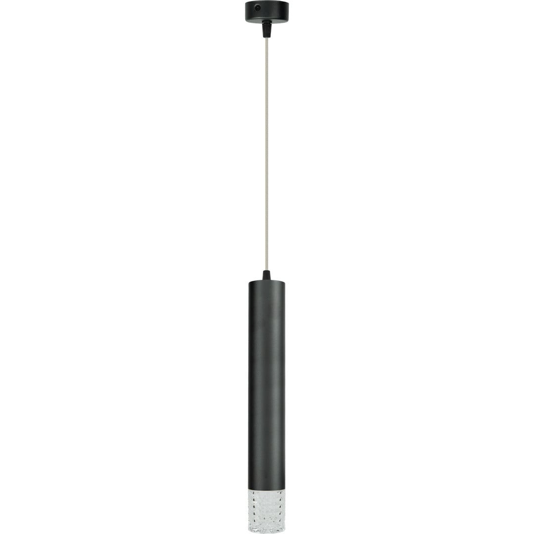 Milagro Tubi cilindrische hanglamp, zwart, 1xGU10, 8W