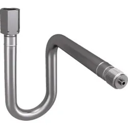 Wassersackrohr 100 bar G1/2 U-Form mit Spannmuffe und Zapfen Stahl