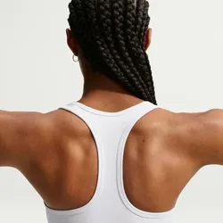 NIKE Swoosh Medium-Support Sport-BH Damen 100 - white/black L