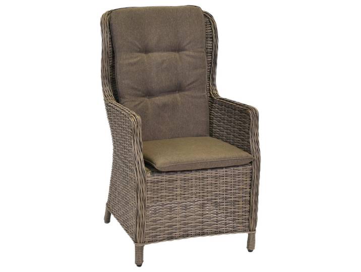 Gardenson Gartensessel, Naturfarben, Metall, Kunststoff, Füllung: Schaumstoff, 60x107x56 cm, Gartenmöbel, Gartensessel, Gartenstühle