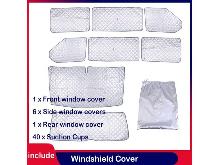 Couverture d'écran avant de fenêtre, couverture de pare-brise, couverture d'écran interne de fenêtre avant, ensemble de pare-soleil pour Volkswagen T5 T6