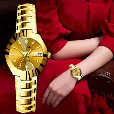 Fusion Finds Women's Quartz Watch Stainless Steel Business Casual Waterproof Fashion Wristwatch gold