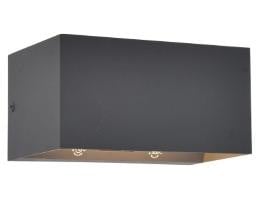 LUTEC Gemini wandlamp grijs met sensor