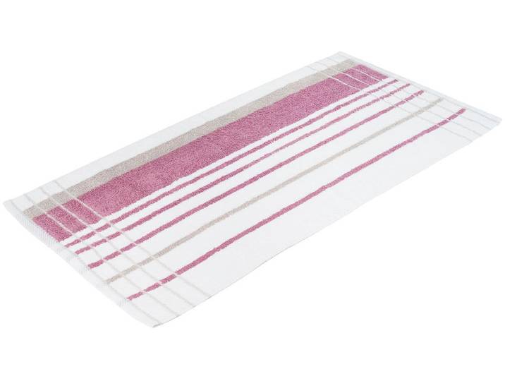 Handtücher GÖZZE Berlin Streifen , rosa (altrosa, taupe), B:50cm L:100cm, Frottier, Obermaterial: 100% Baumwolle, Handtücher, Handtücher