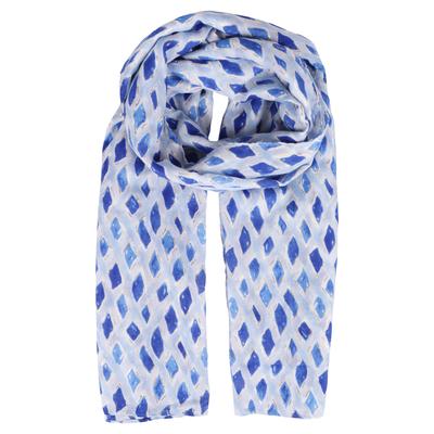 Modeschal CAPELLI NEW YORK, Damen, blau (blau combo), Obermaterial: 100% Polyester, Modetücher