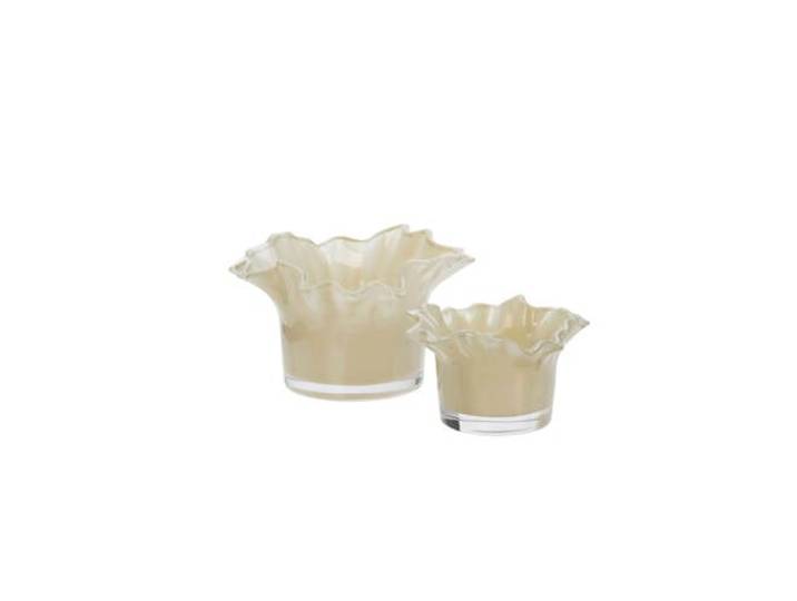 Madam Stoltz waxinelichthouder (set van 2) - Ecru
