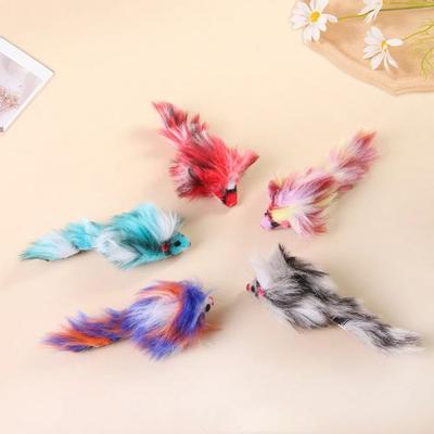Inspire Essentials Plush Mouse Cat Toys For Interactive Hunting & Play random Color 10pcs