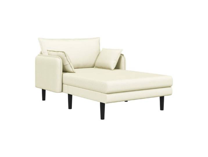 vidaXL Chaiselongue Große Chaiselongue Creme Cordstoff, 1 Teile