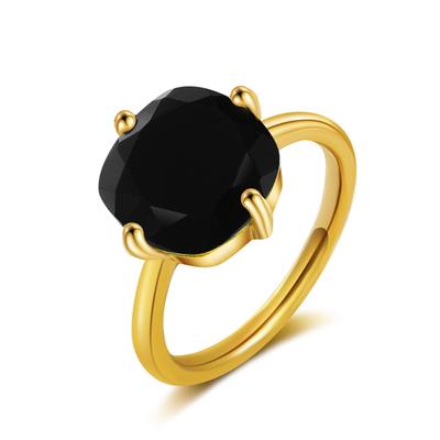 Fingerring AILORIA "Ring Onyx ÉGLANTINE" Gr. 53, schwarz, Fingerringe, Damen, 53, Fingerring