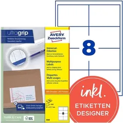 Avery Zweckform 800er-Pack Universal Klebeetiketten »3660« weiß