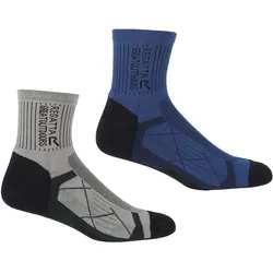 Regatta, Herren, Sportsocken, Active (x2) (43 - 47), Blau, Grau