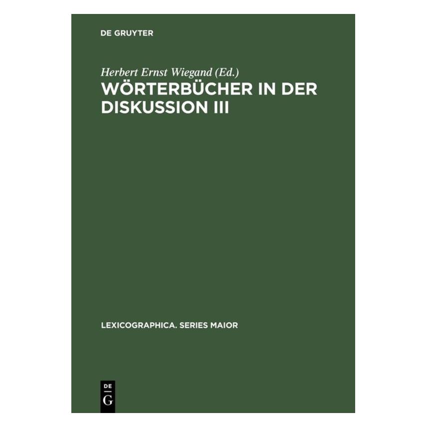 De Gruyter Wörterbücher in der Diskussion III (Hardcover) (67827717)