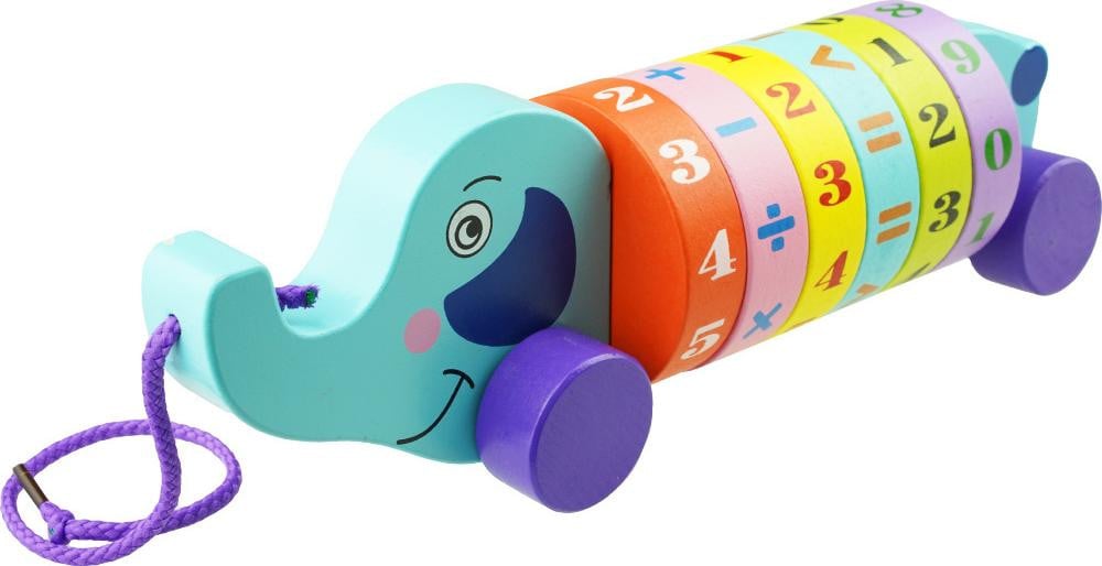 KinderSafe Houten leerpuzzel 2-in-1 met wiskundige sommen