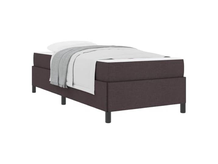 KKgypkn Boxspringbett mit Matratze Dunkelbraun Stoff 90x190 cm – Modernes Design mit Taschenfedern und Schaumfüllung