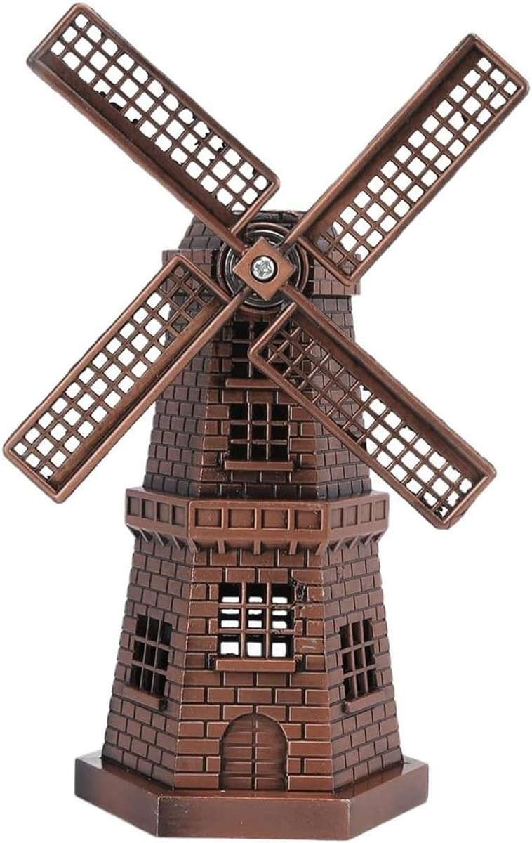 Retro Bronzen Nederlandse Windmolen Decoratie Ornament voor op Tafel