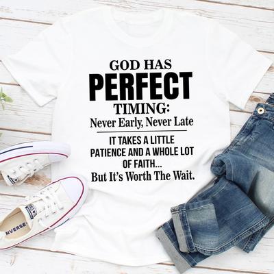 God Has Perfect Timing White 2XL
