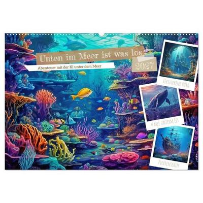 Unten im Meer ist was los (Wandkalender 2027 DIN A2 quer), CALVENDO Monatskalender